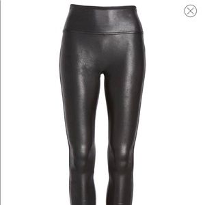 SPANX faux leather leggings in black